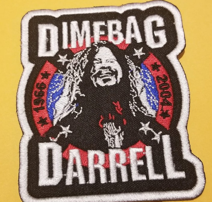 DIMEBAG DARRELL Embroidered Patch approx 2.75x3.5"