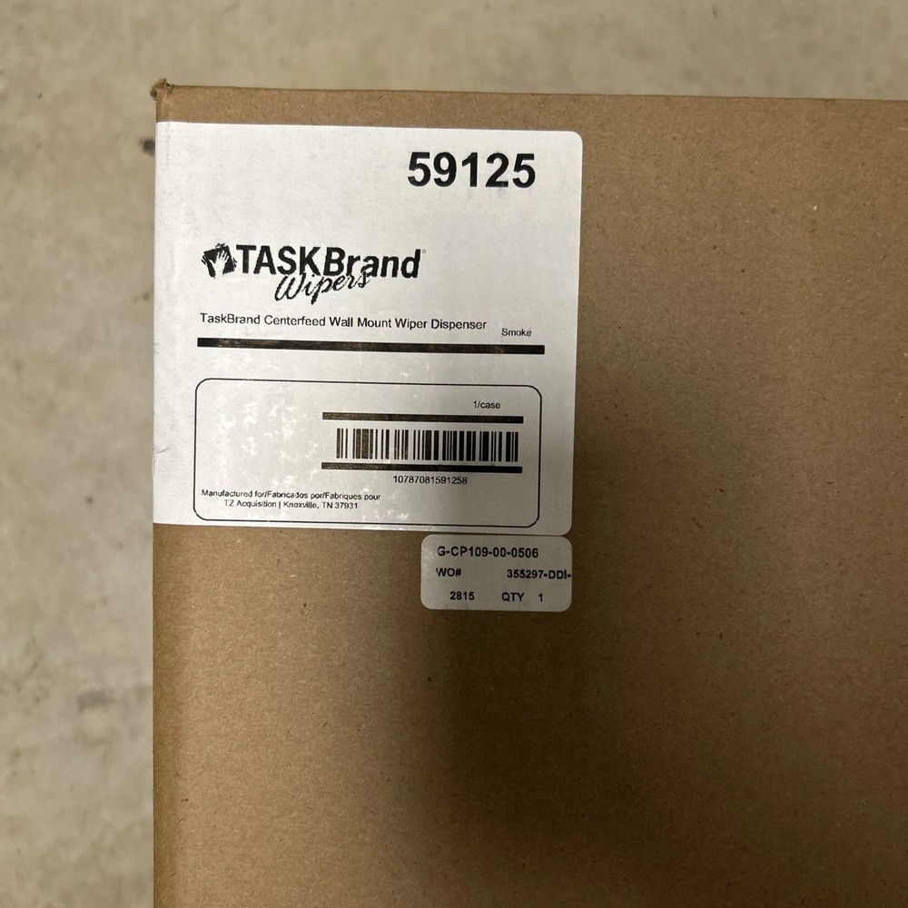 TaskBrand 59125 Centerfeed Wall Mount Wipes Dispenser