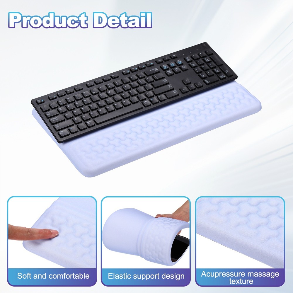 Computer Keyboard Stand with Wrist Rest, Computer Wrist Support, Blue