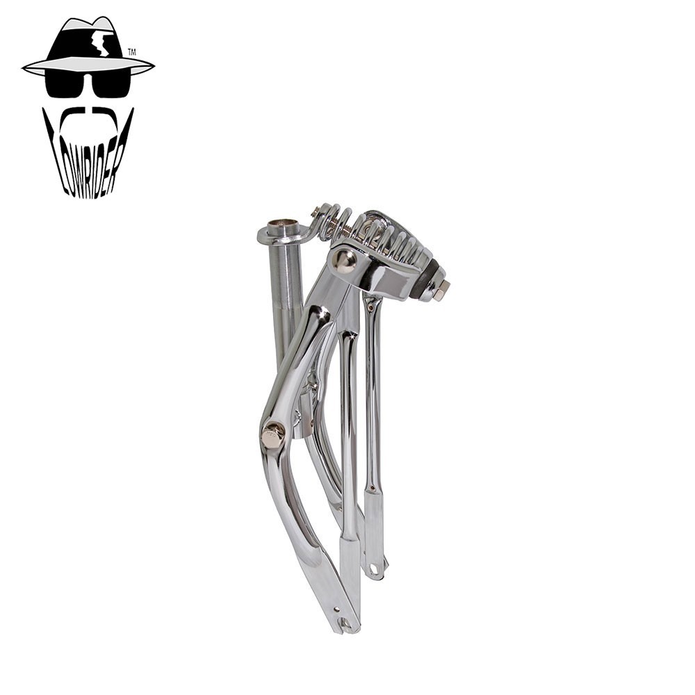 ORIGINAL LOWRIDER 12" Classic Springer Fork 1" Threaded Chrome Steel 3/8 Axle.