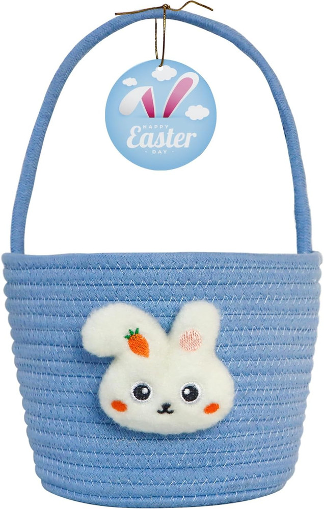 Easter Basket, Easter Baskets for Kids, Baby Easter Basket with Handle, Empty Bu