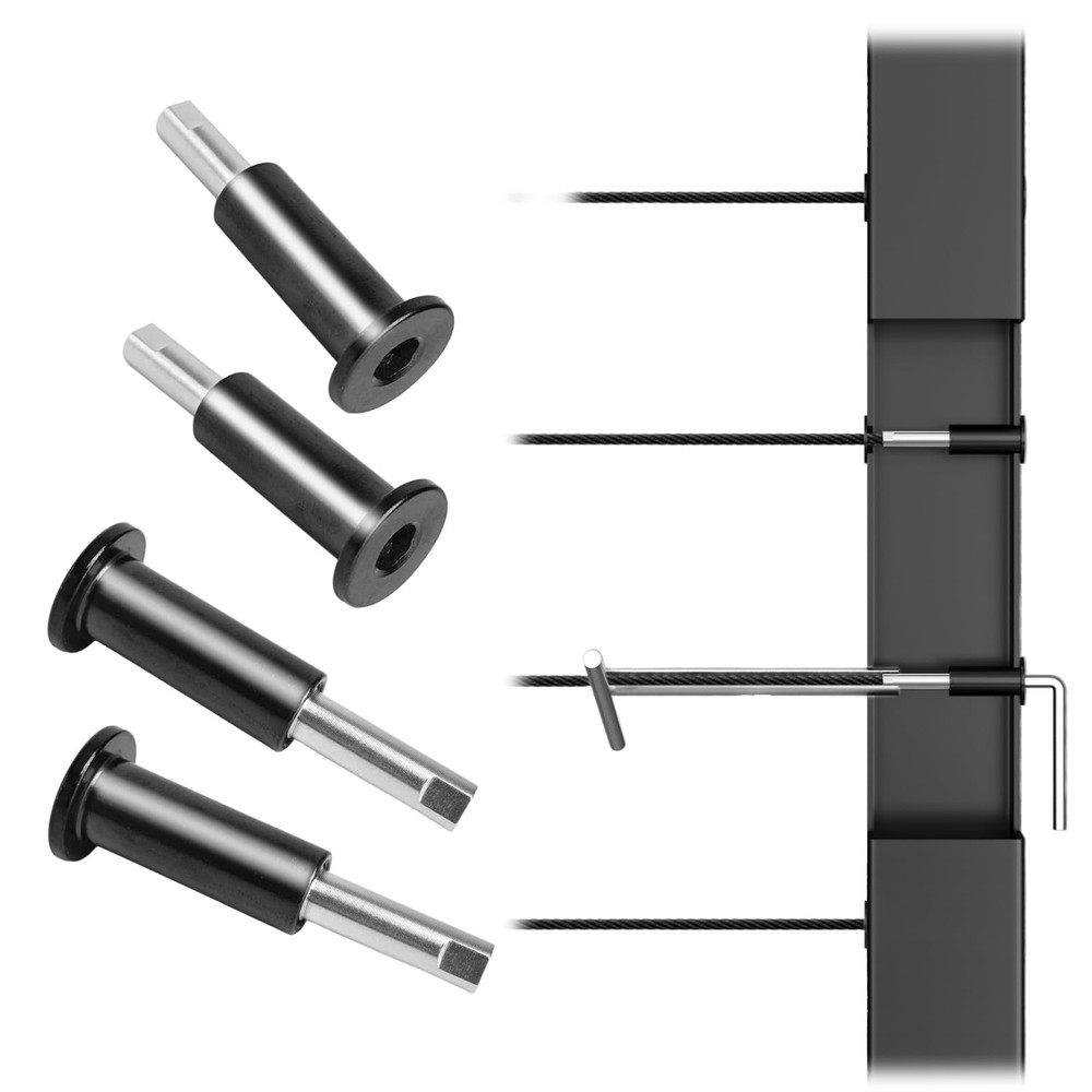 [Patent] 10 Pack 1/8" Black Invisible Cable Railing Kit Hardware Upgraded Han...