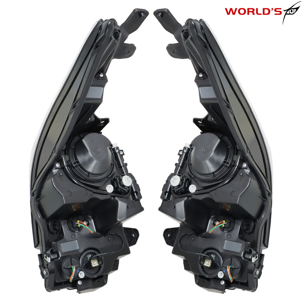 Right+Left Headlight For 2013-2018 Cadillac ATS Halogen Projector Chrome Housing