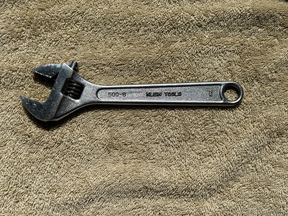 VINTAGE KLEIN TOOLS 8 INCH ADJUSTABLEWRENCH - JAPAN
