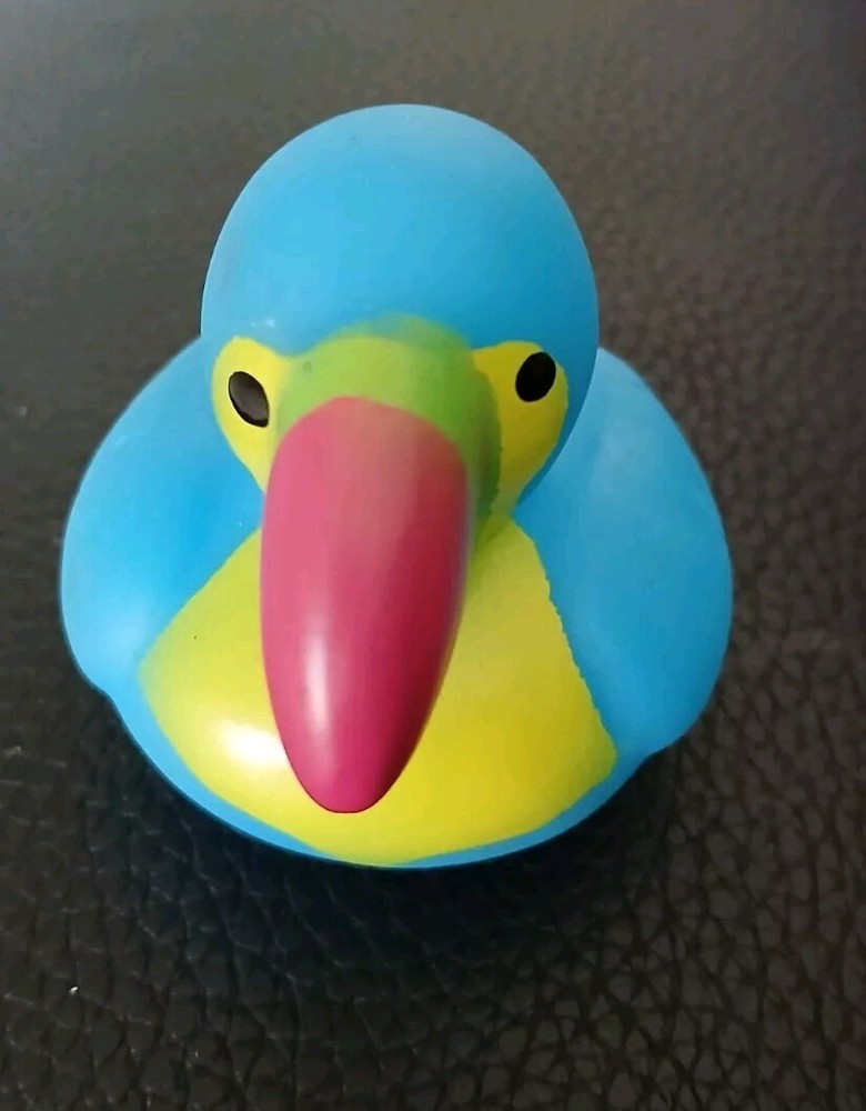 New Blue Toucan Bath Toy Duck 2" Rubber Bath Toy