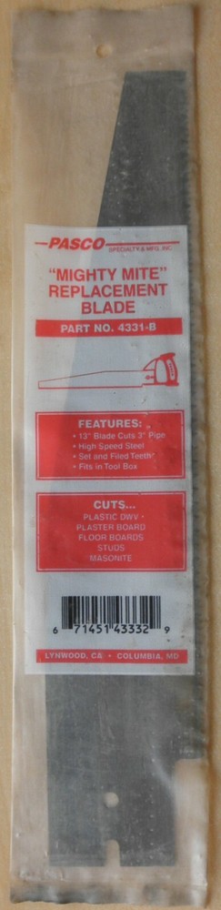 PASCO 4331-B "MIGHTY MITE" replacement blade