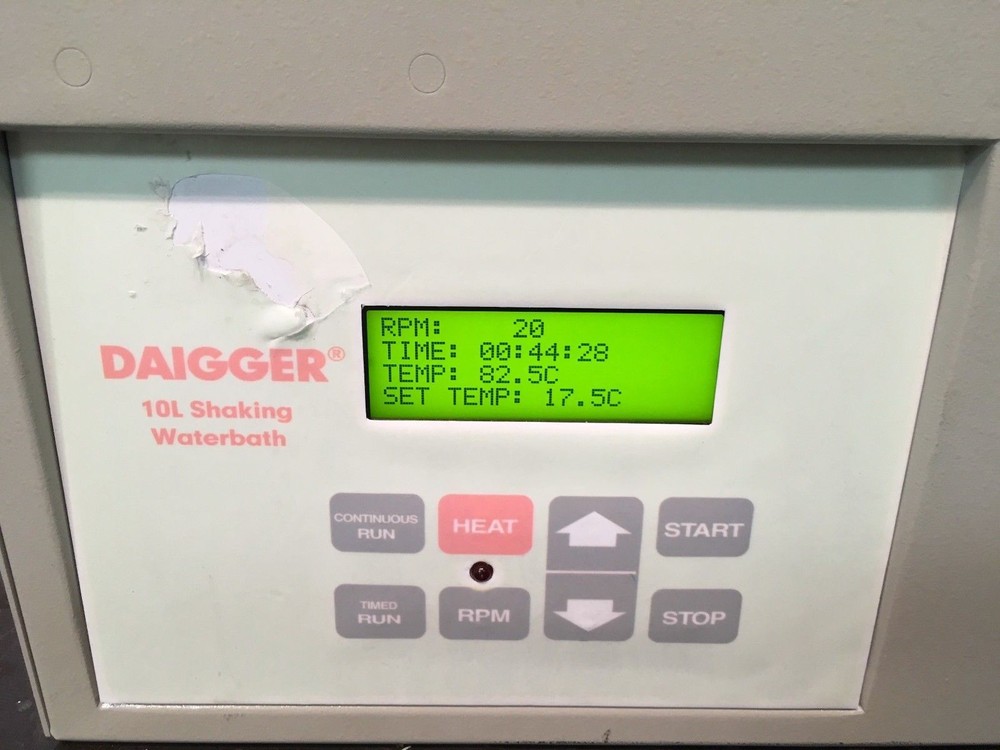 Daigger SHWB-10 LCD Digital 10-Liter Shaking Water Bath TESTED