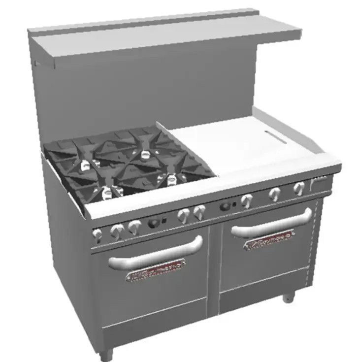 Southbend 4601CC-4TL Ultimate 60" 2 Non-clog Burner Range w/ 48" Left Griddle