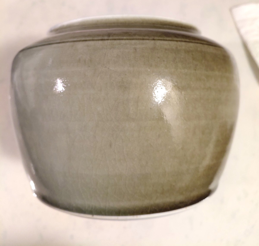 Vintage Studio Pottery Large Lidded Jar Signed E Kreusling 1977