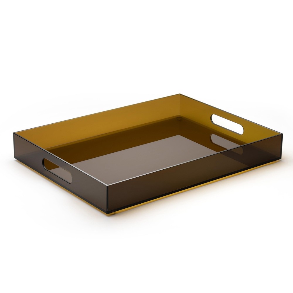 ATZYmolin 16"x12" Large Acrylic Serving Tray Ottoman Coffee Table Vanity Tray