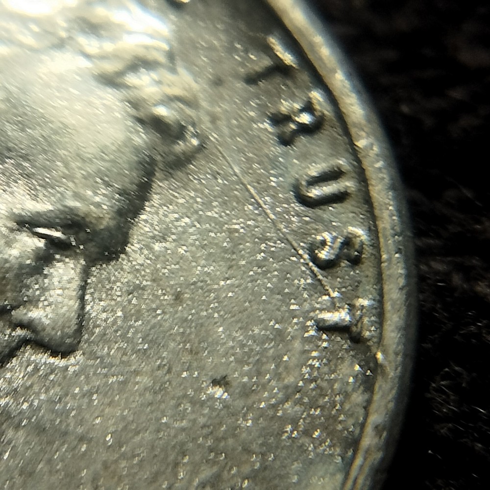 1943 P Lincoln Steel Cent Multiple Die Breaks Die Clash