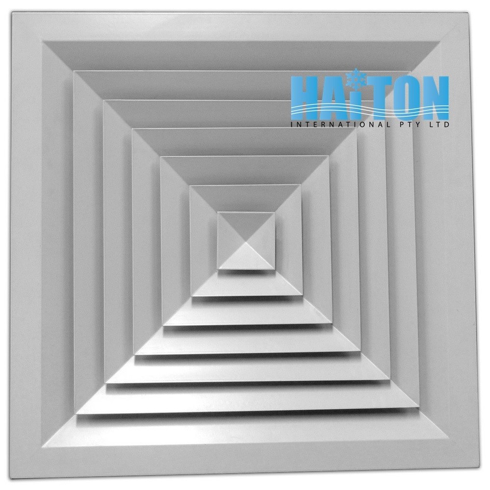 DUCT SQUARE 4 WAY LAY-IN CELILING AIR DIFFUSER WITH ADAPTER Mode:LD4 375x375mm