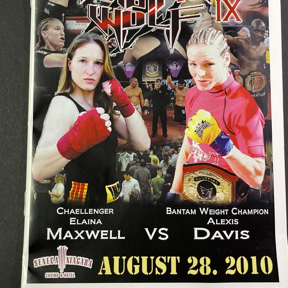 2010 Alexis Davis vs Elaina Maxwell MMA Fight Program Raging Wolf IX R1601