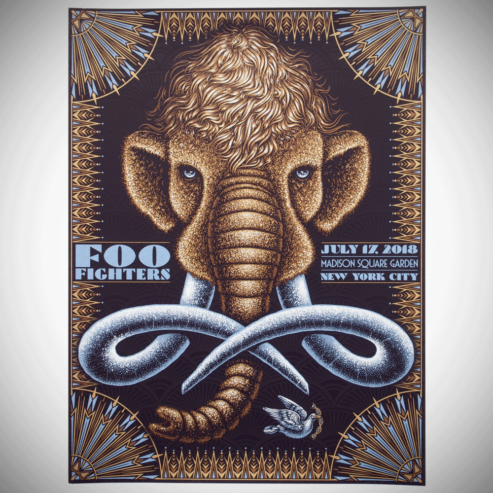 Foo Fighters Poster 7/17/2018 MSG New York NY Signed & Numbered A/P #/100