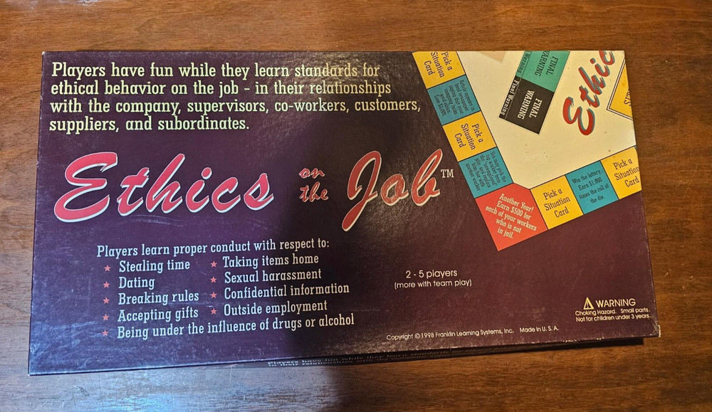 Vintage Ethics on the Job board game
