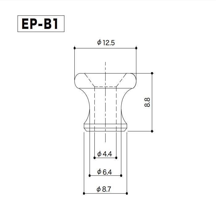 GOTOH EP-B1 Standard Size Guitar Strap Buttons - Black
