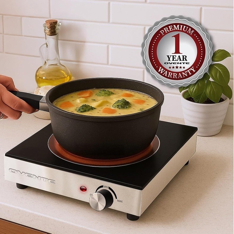 Electric Infrared Portable Burner Compact Cooktop Quick Efficient Heating
