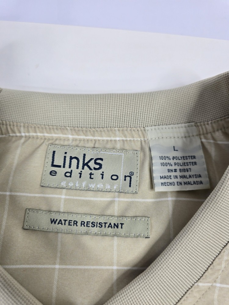 Links Edition Jacket Mens Large Performance Windbreaker Water Resistant Pullover