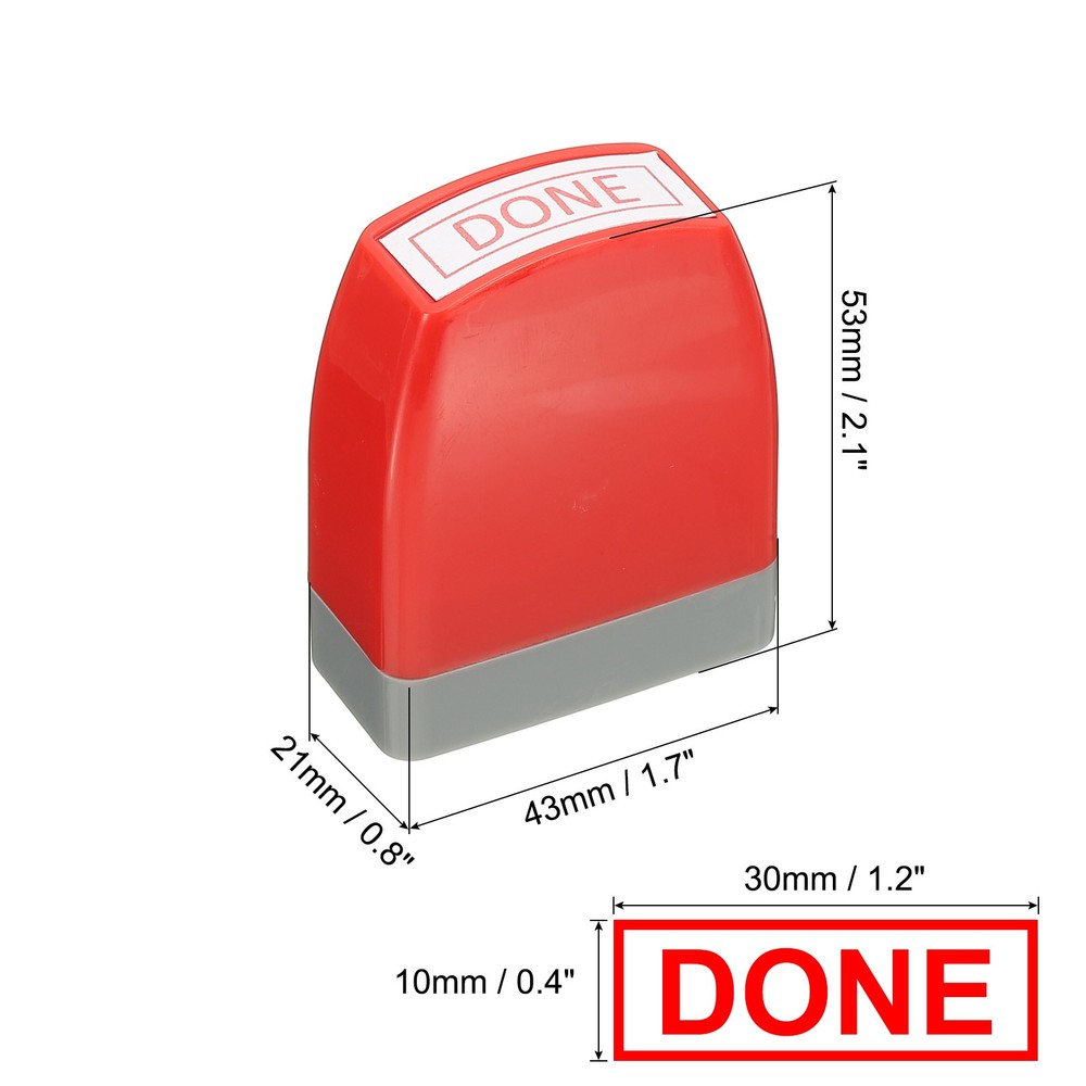 Done Notice Stamp, Office Stamp Pre Inked Stamp, Red