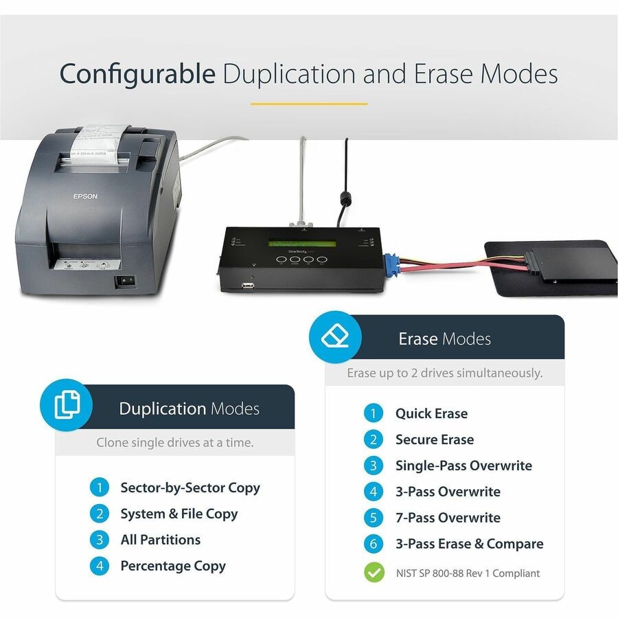 StarTech SATSASDUPE11 1:1 SATA/SAS Drive Duplicator & Eraser