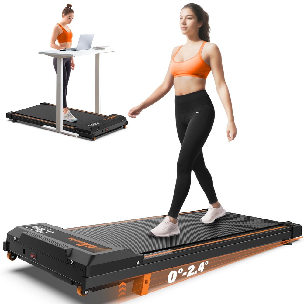Foldable Treadmill with Remote, 3-Level Incline, Display & Transport Wheels