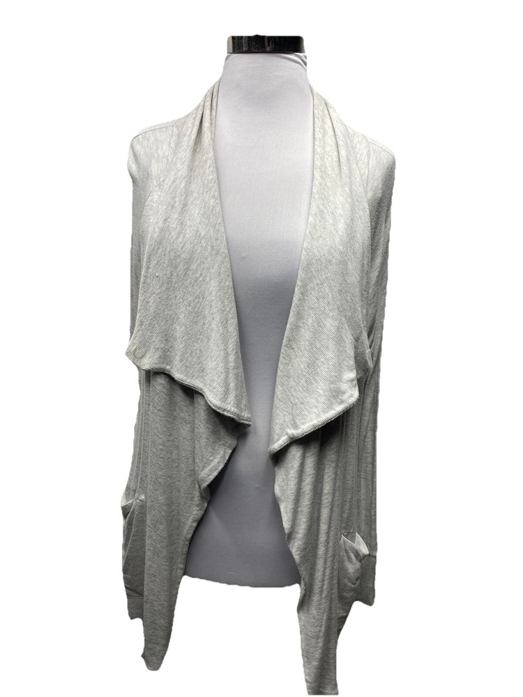 Athleta Womens Studio Wrap Draped Cardigan Sz Small Open Front Modal Blend