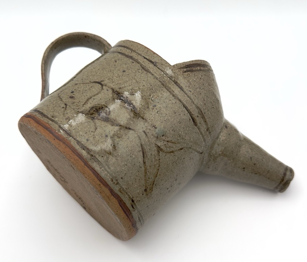 STUDIO ART POTTERY WATERING CAN COLLEEN LAPPE ARTIST CERAMIC EARTHENWARE FISH