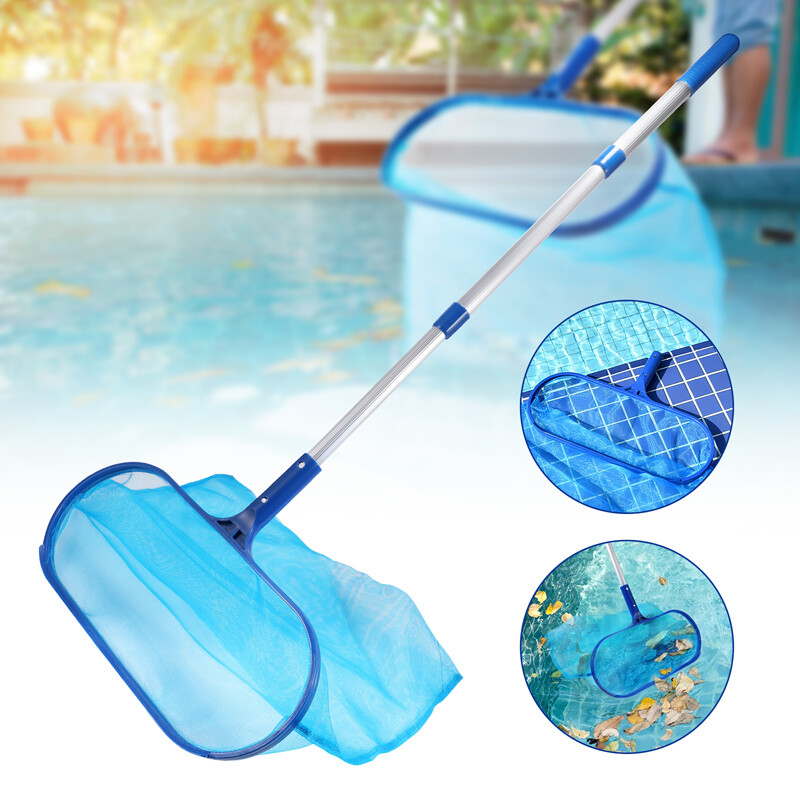 Swimming Pool Skimmer Net Mesh Telescopic Pole Extra Large Deep Bag Leaf Cleaner