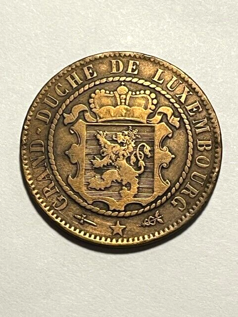 1870 Luxembourg 10 Centimes VF+ #20798