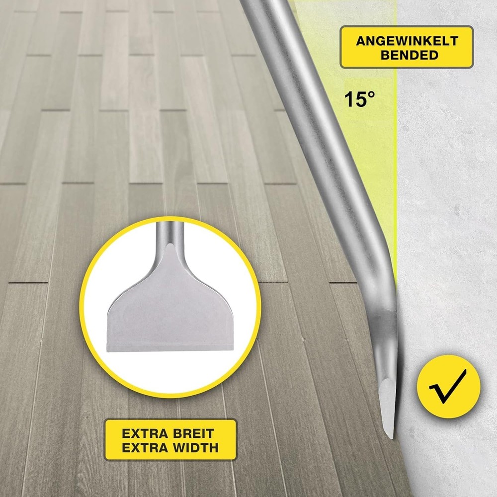 Durable 12'' x 3'' SDS-MAX Chisel - Ergonomic Tool for Tile and Concrete Removal