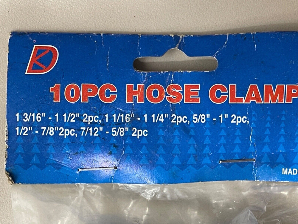 10 pcs Hose Clamps assortment