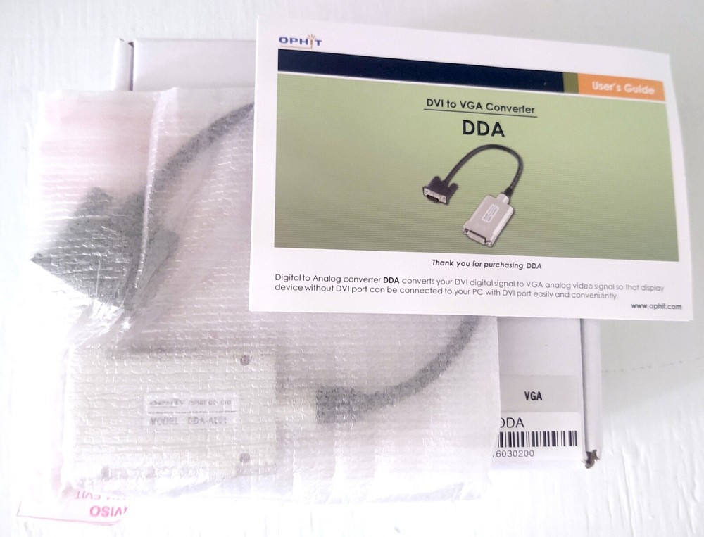 Ophit DVI to Analog VGA Converter DDA  DDA-A001 PC Laptop