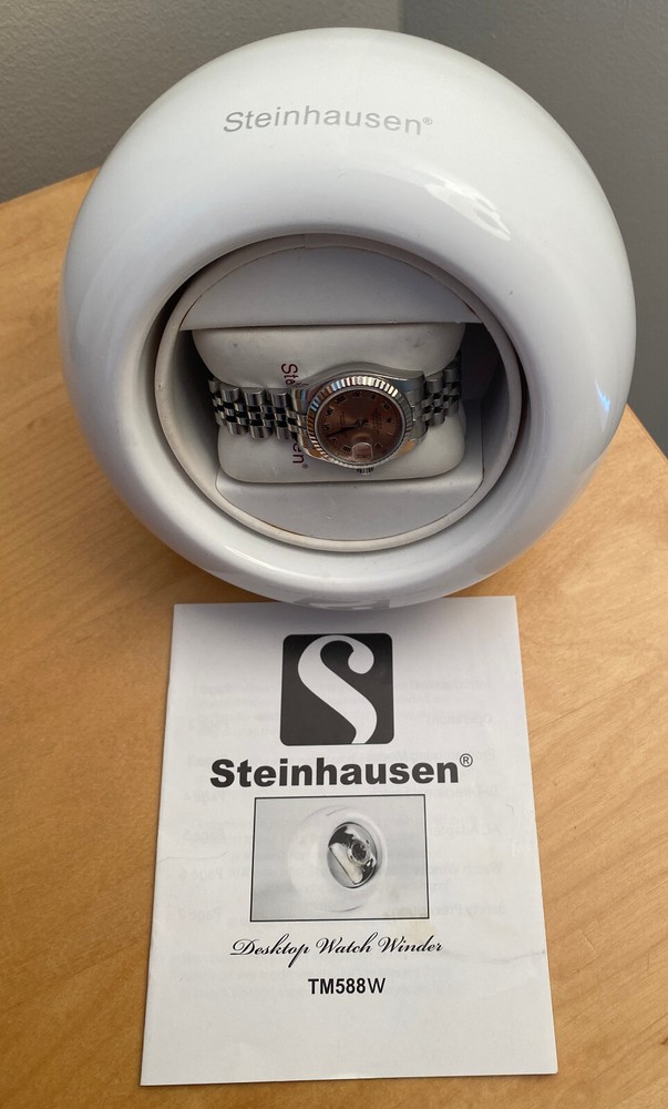 Steinhausen White Watch Winder Desktop Model TM588 plug-in