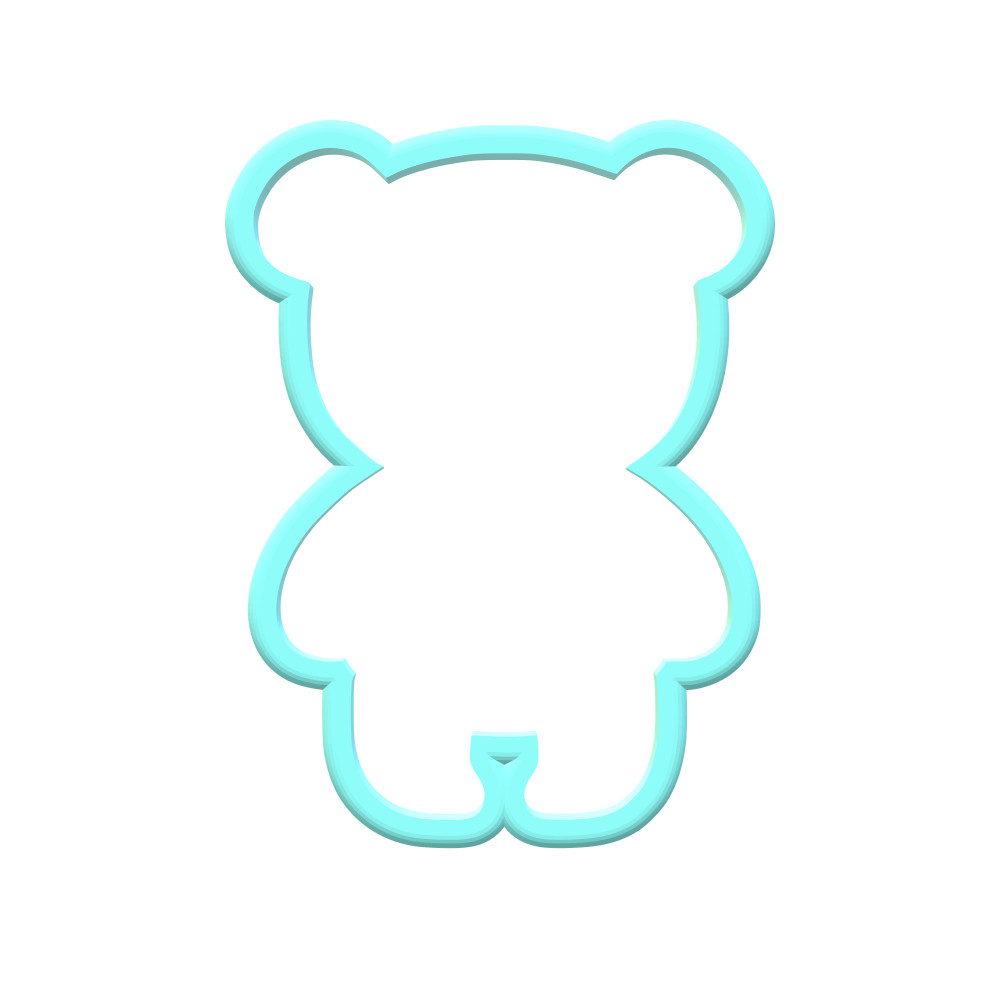 Teddy Bear Cookie Cutters with Name Placard option