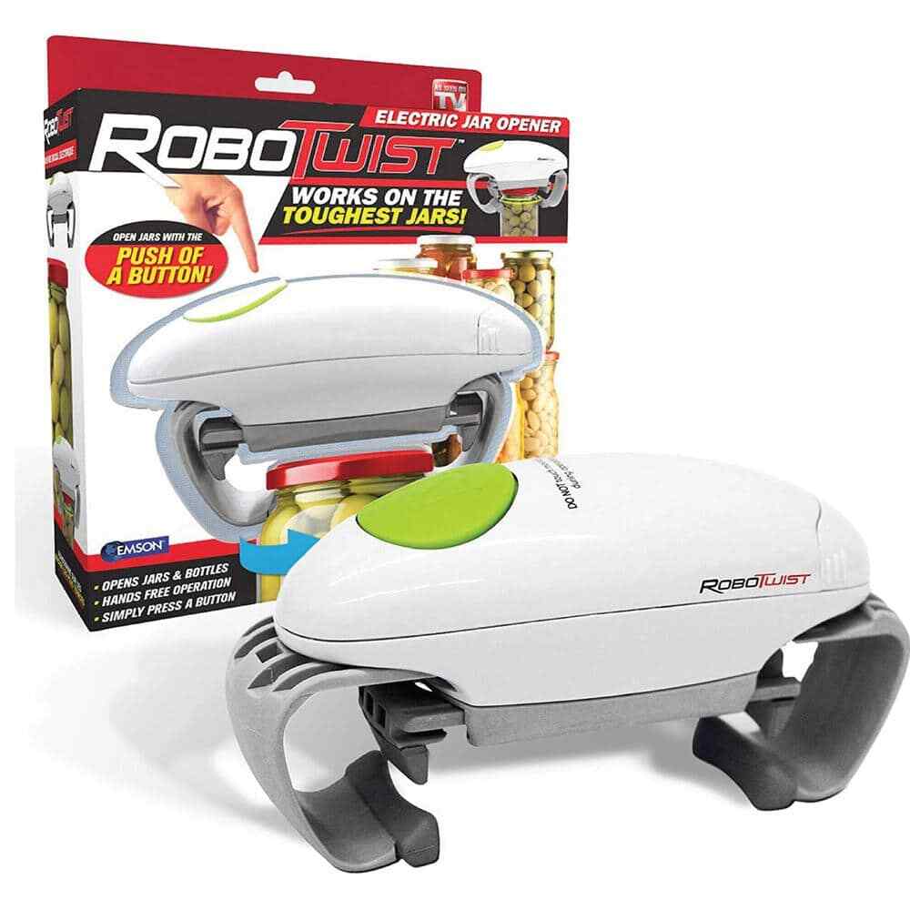 Robo Twist Hands-Free Easy Jar Opener Compact design ensures easy storage