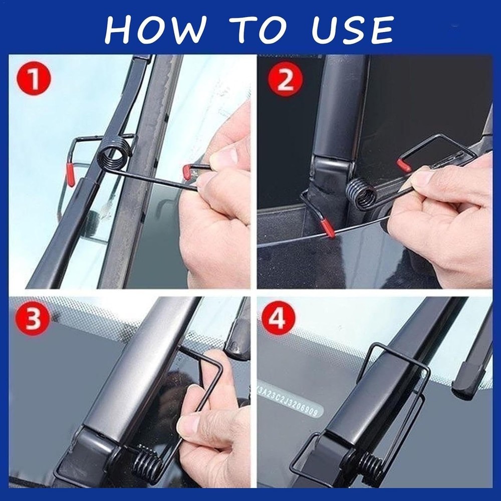 Windshield Wiper Arm Pressure Spring Booster Kit - 2PCS for Enhanced Performance