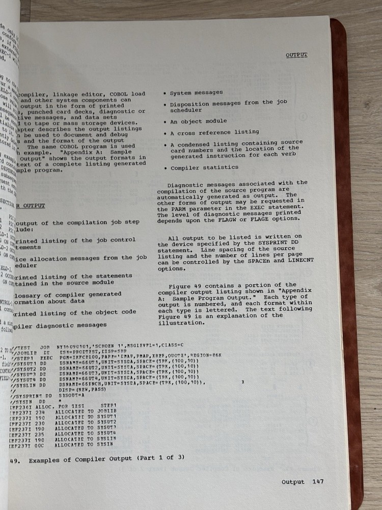 VTG IBM Systems Reference Library IBM OS COBOL Programmer's Guide 1972 RARE