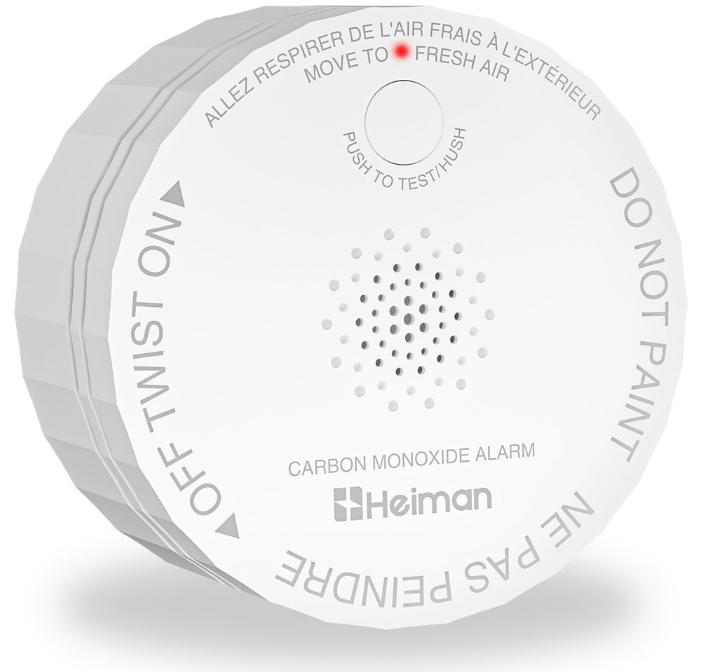 Heiman Carbon Monoxide Detector, Nano-Sized Mini, 1 Pack （Standalone Model）