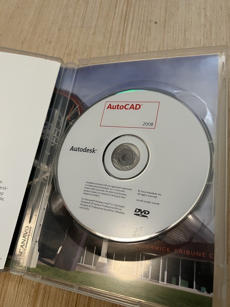 Autodesk AutoCAD Student Version 2008 As Is Read