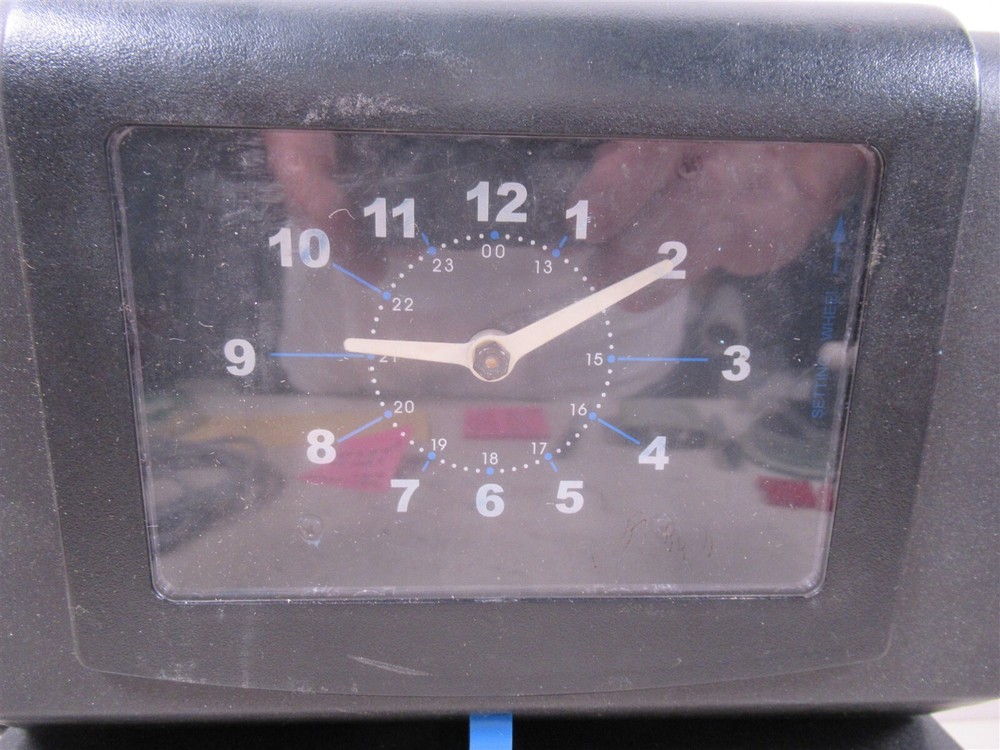 Lathem 4001 Time Recorder Automatic Punch Time Clock Analog Clock Face Unit