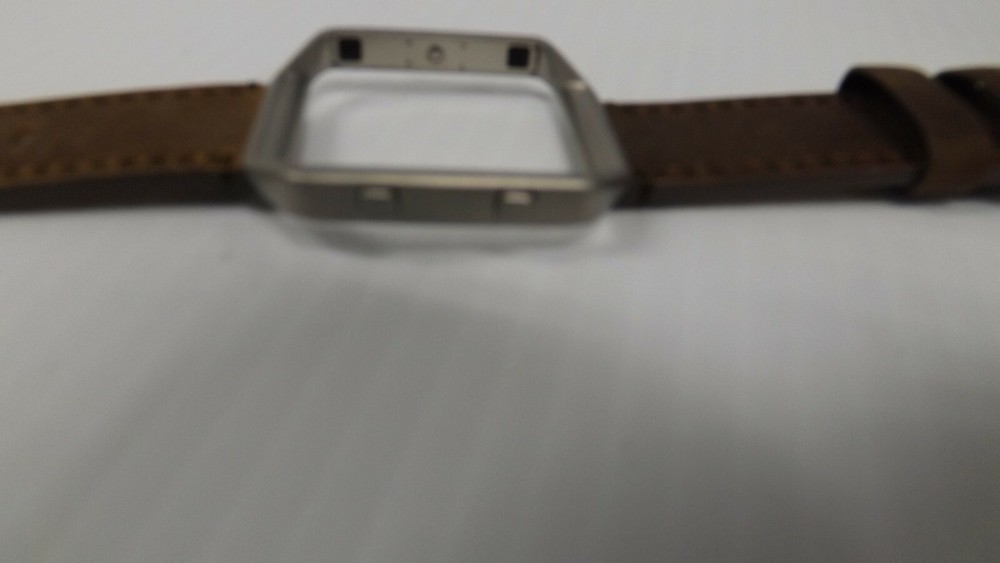 SWEES Leather Bands Compatible (Large: 6.2"- 8.2"|Retro Brown /SLIVER frame)