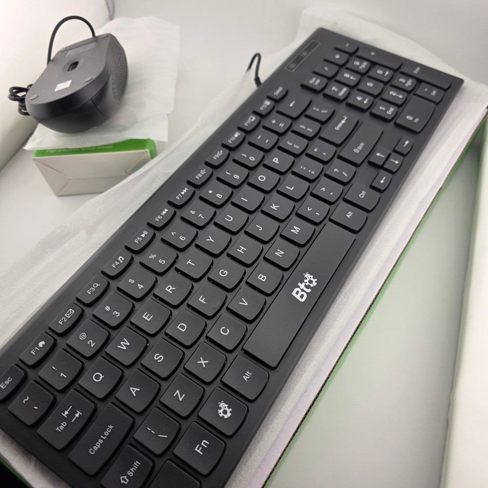 BT Wired Optical Mouse and Keyboard Set USB Full Size
