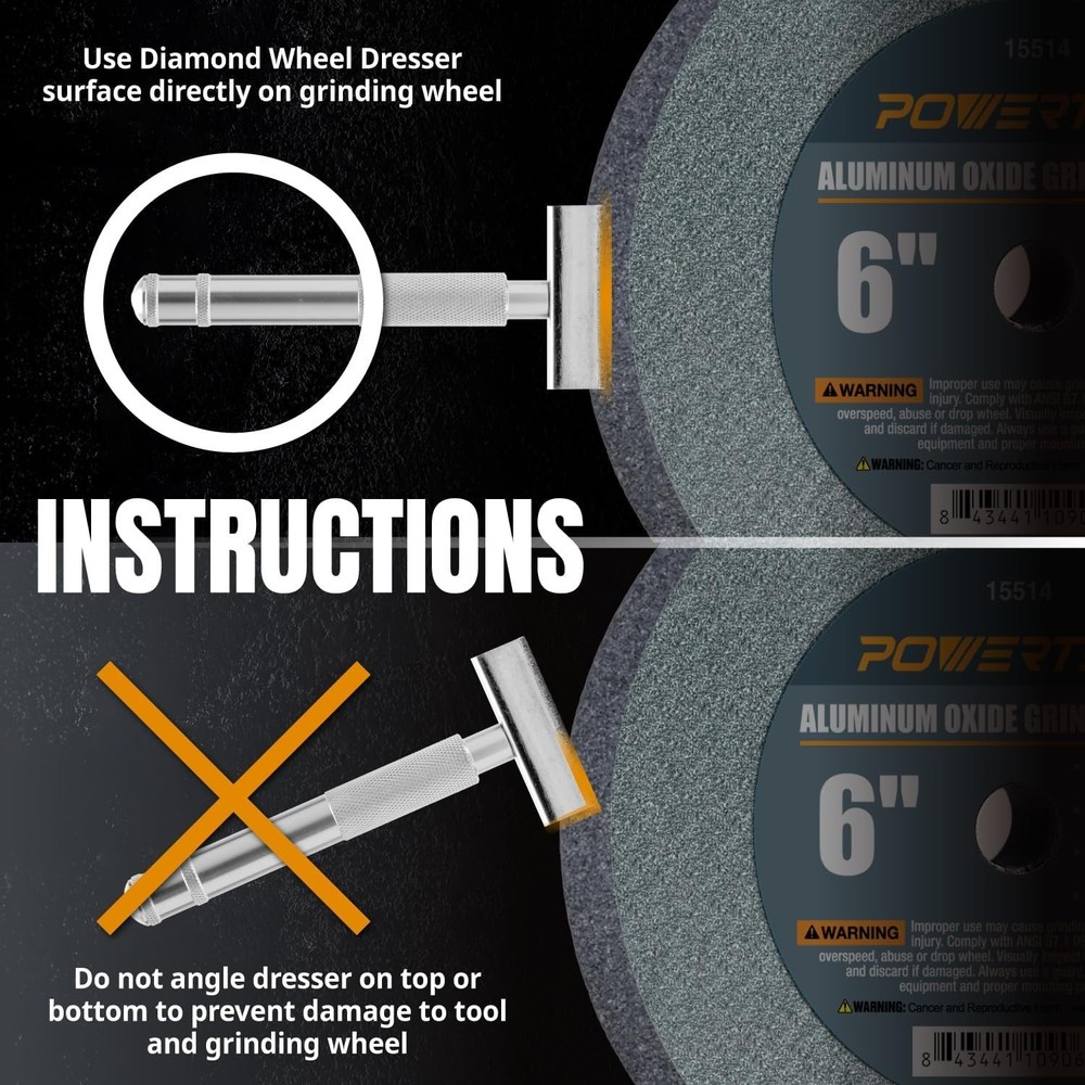 Durable Diamond Wheel Dresser - 36-Grit Tool for Optimal Grinding Performance