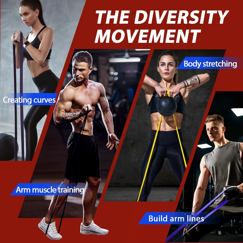 Resistance Bands, Exercise Bands,Pull Up Assist Bands - Bands for Working Out...