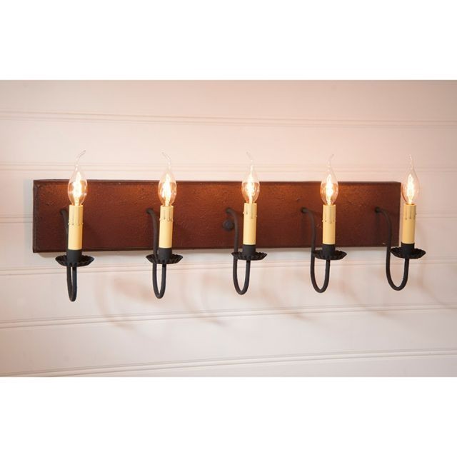 5-Light Vanity Light in Americana Red