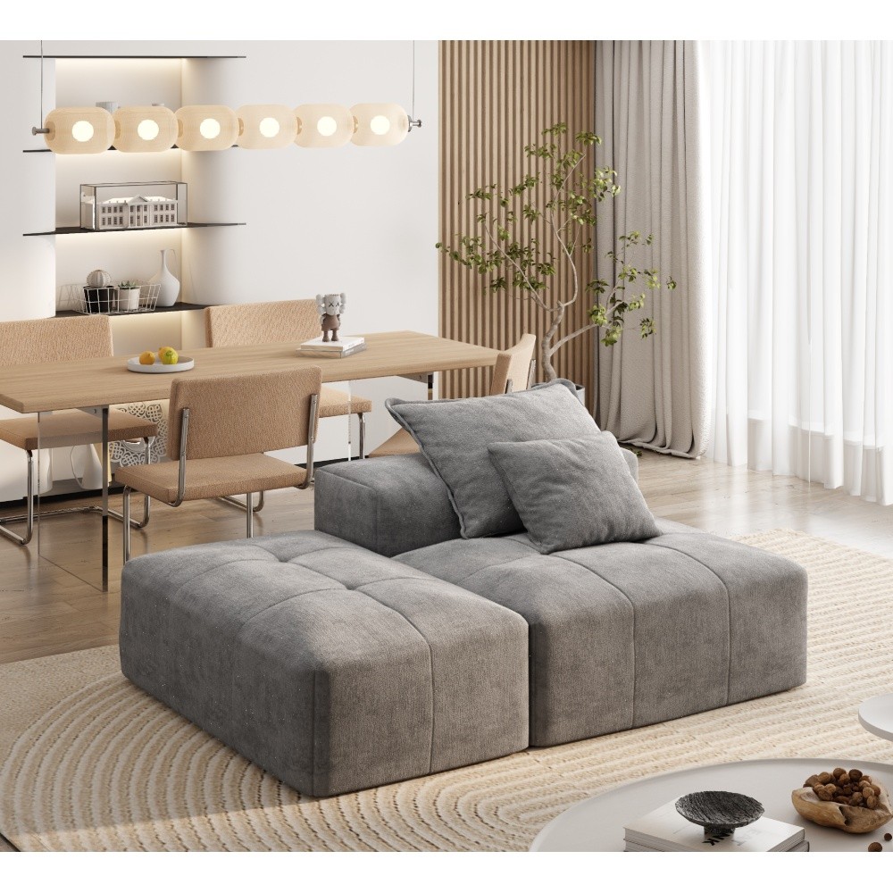 Modular Sectional Sofa, Chenille Fabric, No Assembly Required