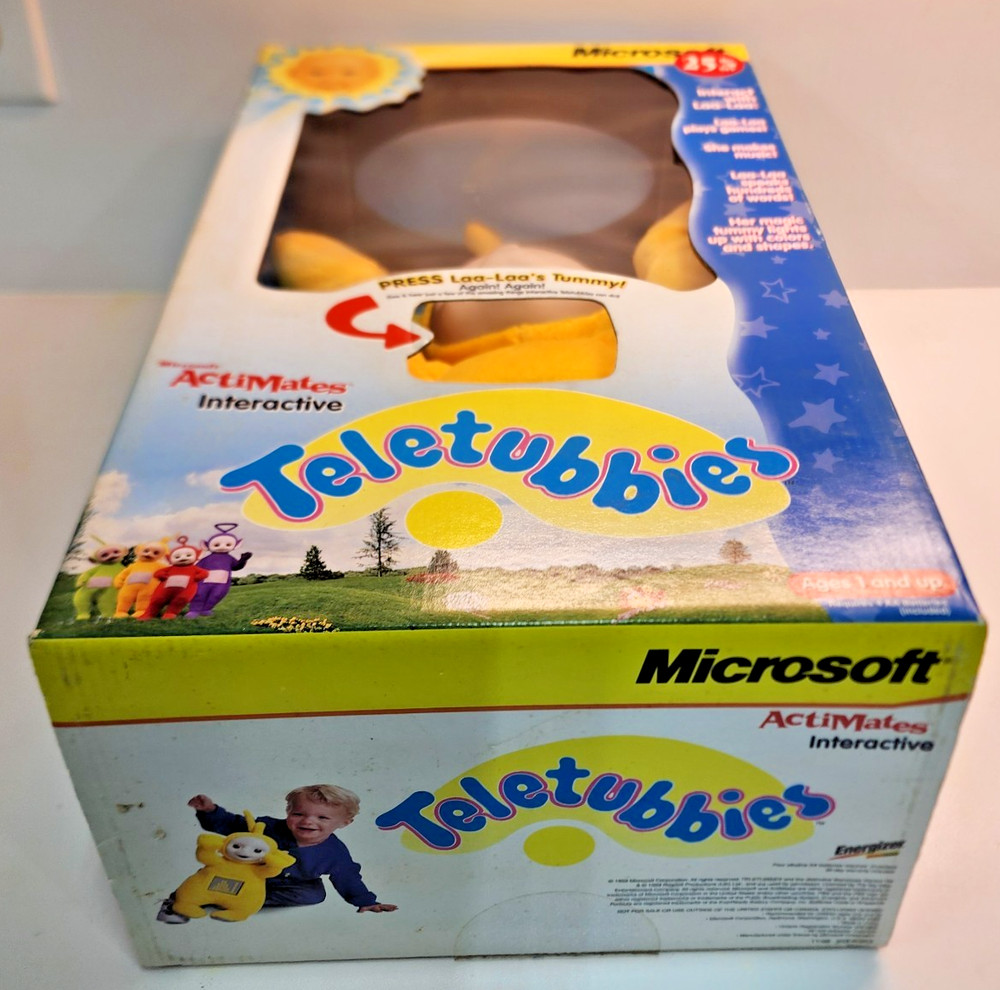 ActiMates 1998 Microsoft Interactive Teletubbies Laa-Laa with Box Tested Works