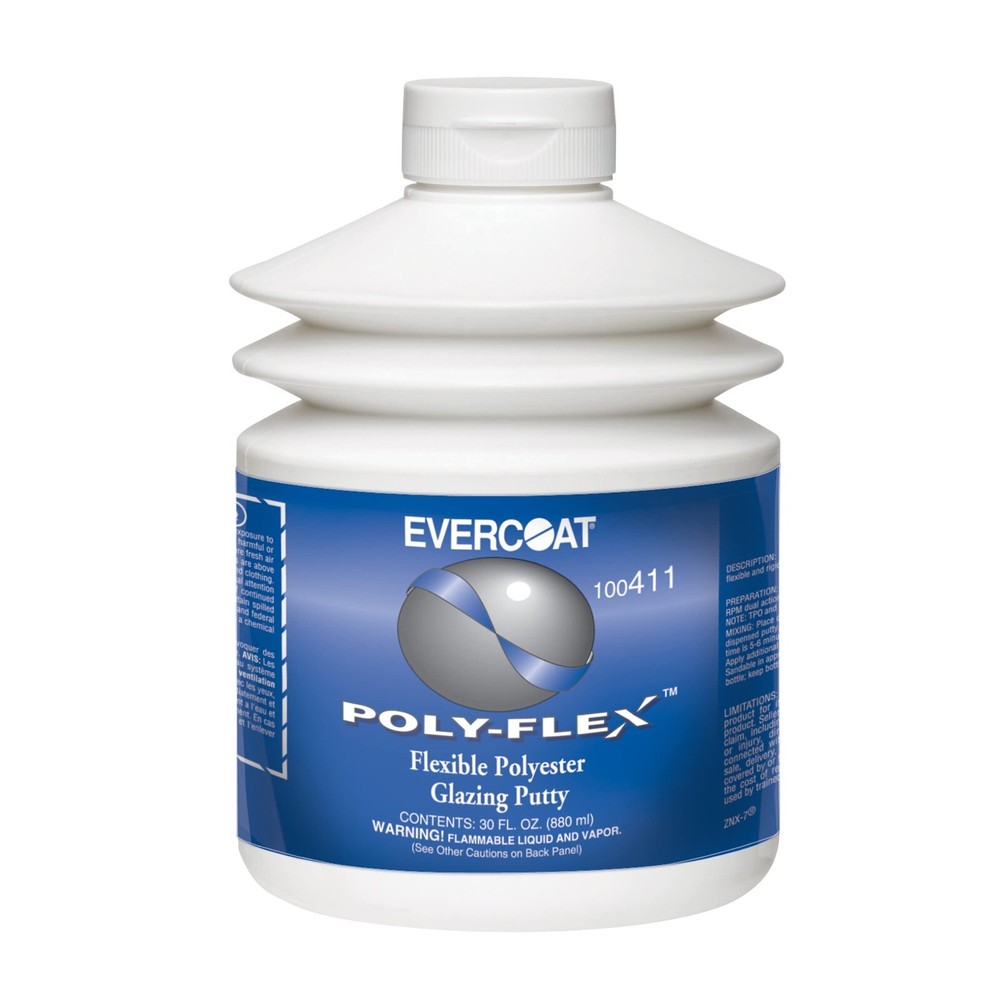 EVERCOAT 411 POLY-FLEX 100411 Polyester Glazing Putty, 30 oz Pumptainer Flowable