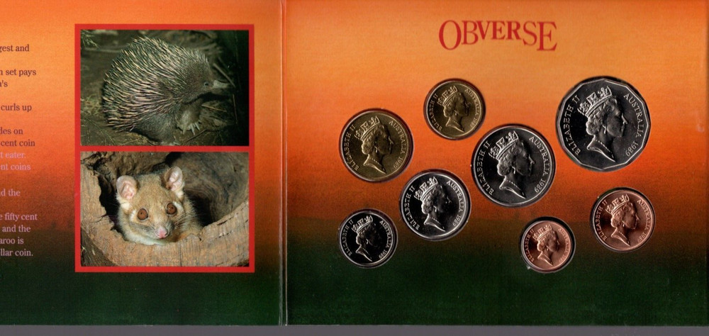 AUSTRALIA 1989 UNCIRCULATED MINT COIN SET KM#MS22