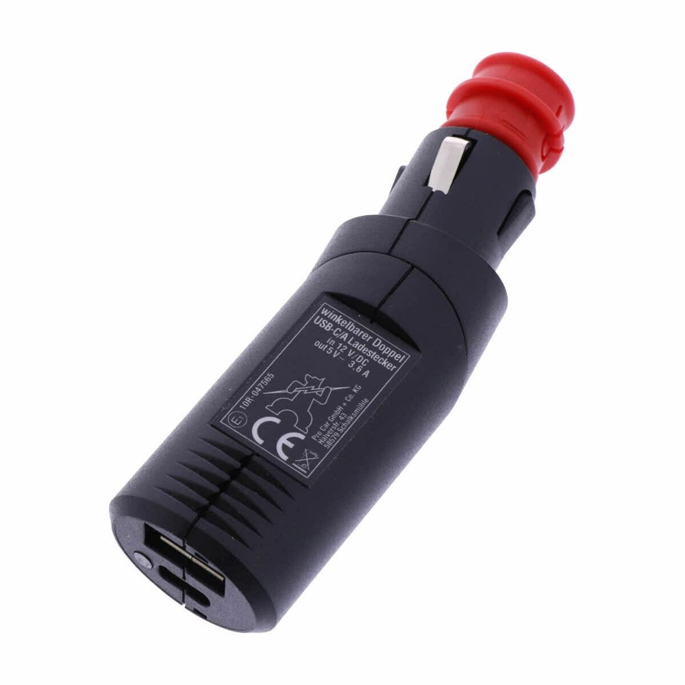 USB-A/C 3.6A socket with adjustable DIN socket